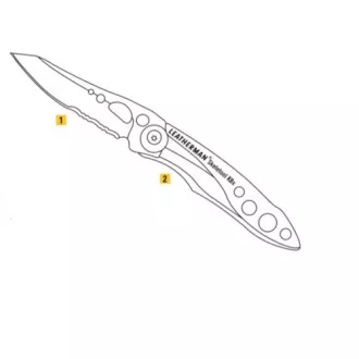 Leatherman SKELETOOL KBx kés, ezüst/zöld