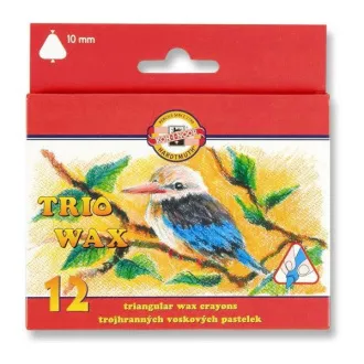 Koh-I-Noor Trio Wax 8272 háromszög 10mm 12 színben Koh-I-Noor Trio Wax 8272 háromszög 10mm 12 színben