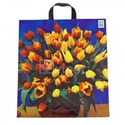 PE táska fogantyúval 44x50cm Tulipán