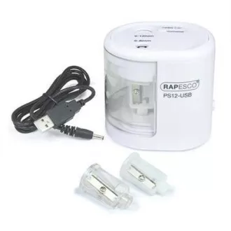 Elektromos élező Rapesco PS12 2 lyukú fehér USB kábel