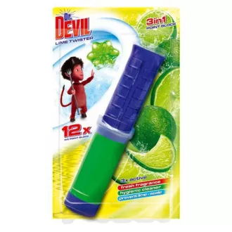 Dr.Devil WC gél spot blokk 3in1 Lime Twister 75ml