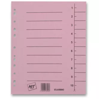 Elválasztó A4-es vágás Klasszikus rózsaszín 10db