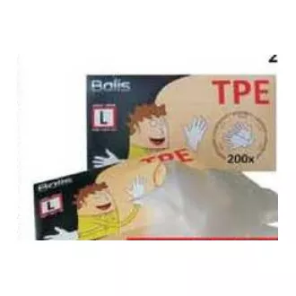 Eldobható TPE kesztyű L méretű fehér 200db