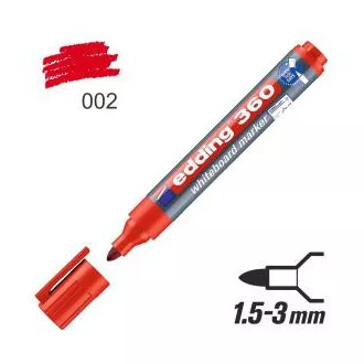 Edding 360 marker fehér táblán piros kerek hegy 1,5-3mm