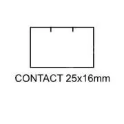 Címkék Kapcsolat 25x16mm fehér téglalap alakú
