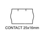 Címkék Kapcsolat 25x16mm fehér kerek