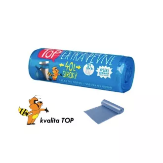 HDPE hulladék zsákok 40L kék 30db tekercs extra erős