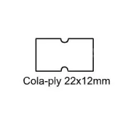 Címkék Cola-ply 22x12mm fehér eltávolítható öntapadós címkék