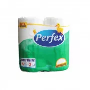 WC-papír Perfex plus 2vrs. fehér 100% cellulóz 4 tekercs / csak csomagonként eladó
