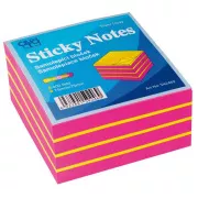 Öntapadós betét 75x75mm rózsaszín-sárga neon 400 lap Auro
