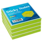 Öntapadós betét 75x75mm zöld-fehér neon 400 lap Auro