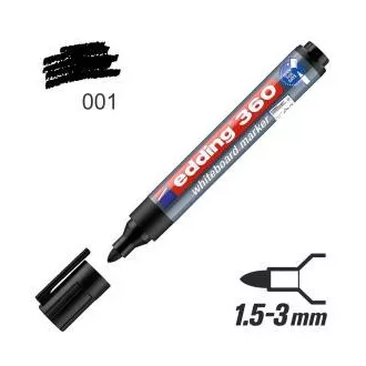 Edding 360 marker fehér táblán fekete kerek hegy 1,5-3mm Edding 360 marker fehér táblán fekete kerek hegy 1,5-3mm