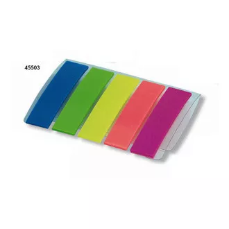Öntapadós könyvjelzők PP 12x48,5mm 5 neon színben 5x20 lap Concorde