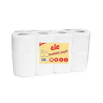 WC papír Ele 3vrs. fehér 100% cellulóz 8db / eladó csomagonként