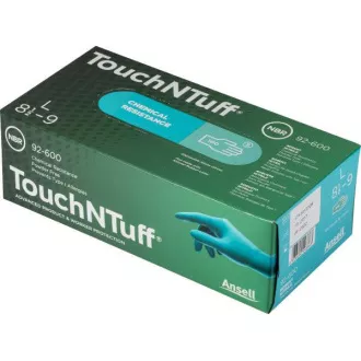 Ansell Touch N Tuff kesztyű 92-600 púdermentes 8,5-9 zöld 100db
