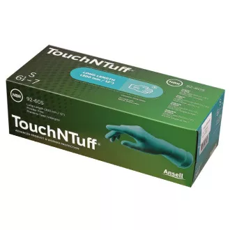 Ansell Touch N Tuff kesztyű 92-600 púdermentes méret 6,5-7 zöld 100db