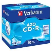 VERBATIM CD-R (10 csomagos) Jewel / Crystal / DLP / 52x / 700 MB