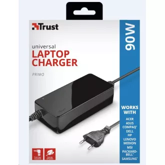 TRUST univerzális hálózati adapter Primo 90W-19V laptop töltőhöz