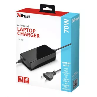 TRUST univerzális hálózati adapter Primo 70W-19V laptop töltőhöz