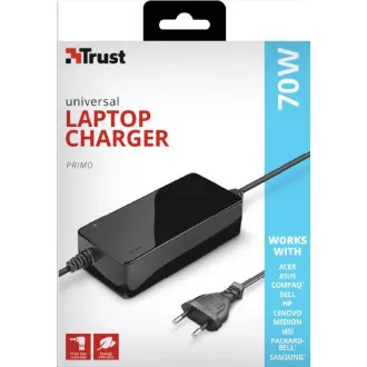 TRUST univerzális hálózati adapter Primo 70W-19V laptop töltőhöz