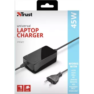 TRUST univerzális hálózati adapter 45 W-os Primo laptop töltőhöz