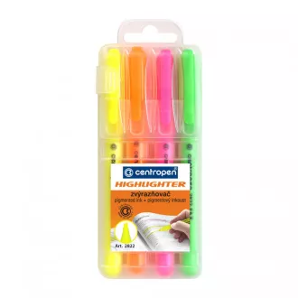 Highlighter Centropen 2822/4 4 színű ékcsúcs szélessége 1-3mm Highlighter Centropen 2822/4 4 színű ékcsúcs szélessége 1-3mm