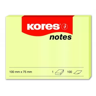 Öntapadós betét 100x75mm 100 sárga lap Kores