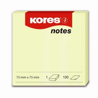 Öntapadós jegyzettömb 75x75mm sárga 100 lap Kores Öntapadós jegyzettömb 75x75mm sárga 100 lap Kores