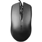 A4tech OP-760 Fekete, egér, 1 kerék, 3 gomb, USB, fekete