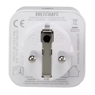 CONRAD Aljzatos fogyasztásmérő el. tápegység és kapcsoló aljzat 2 az 1-ben VOLTCRAFT SEM6000FR, Bluetooth-al, CZ verzió CONRAD Aljzatos fogyasztásmérő el. tápegység és kapcsoló aljzat 2 az 1-ben VOLTCRAFT SEM6000FR, Bluetooth-al, CZ verzió
