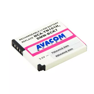 AVACOM akkumulátor a Panasonic DMW-BCK7 Li-Ion 3.6V 700mAh 2.5Wh akkumulátorhoz
