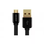 AVACOM MIC-120K USB kábel - Micro USB, 120cm, fekete
