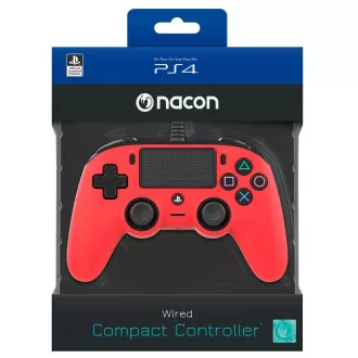 Nacon Wired Compact Controller - vezérlő PlayStation 4-hez - piros Nacon Wired Compact Controller - vezérlő PlayStation 4-hez - piros