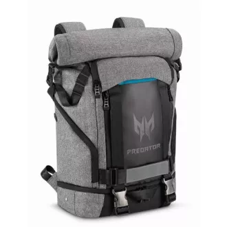 ACER PREDATOR GAMING ROLLTOP HÁTIZSÁK, 15, 6" SZÜRKE FEKETE, kék akcentussal (KERESKEDELMI CSOMAG)