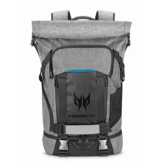 ACER PREDATOR GAMING ROLLTOP HÁTIZSÁK, 15, 6" SZÜRKE FEKETE, kék akcentussal (KERESKEDELMI CSOMAG)