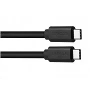 USB Type-C adat- és töltőkábel - USB Type-C, 100 cm, fekete