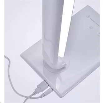 Solight LED asztali lámpa szabályozható, 12W, fényhőmérséklet választható, USB, fehér fényű
