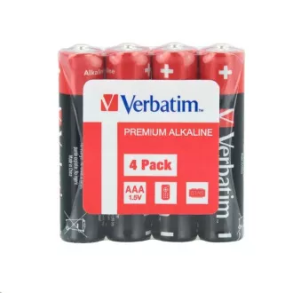 VERBATIM alkáli elemek AAA, 4 db - Zsugor, LR3