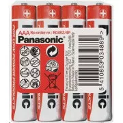 PANASONIC cink-szén akkumulátorok vörös cink R03RZ / 4P AAA 1,5 V (zsugorodás 4db)