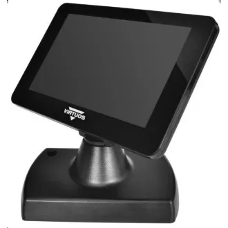 7" színes LCD vásárlói kijelző Virtuos SD700F, USB, fekete
