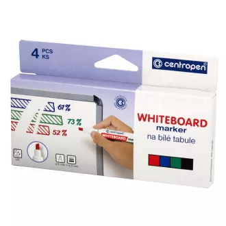 Centropen filctoll 8569/4 fehér táblákhoz 4 színű ékhegy 1-4,5mm Centropen filctoll 8569/4 fehér táblákhoz 4 színű ékhegy 1-4,5mm