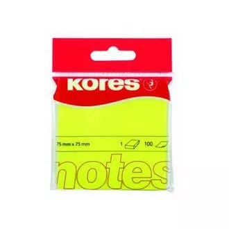 Öntapadós betét 75x75mm sárga neon 100 lap Kores Öntapadós betét 75x75mm sárga neon 100 lap Kores