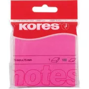 Öntapadós betét 75x75mm rózsaszín neon 100 lap Kores