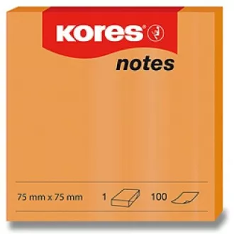 Öntapadós betét 75x75mm narancssárga neon 100 lap Kores Öntapadós betét 75x75mm narancssárga neon 100 lap Kores