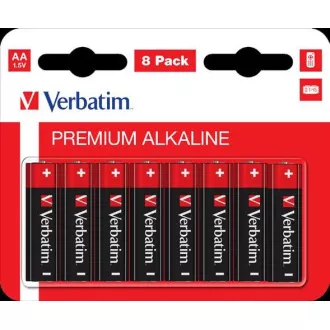 VERBATIM alkáli elemek AA, 8 CSOMAG, LR6