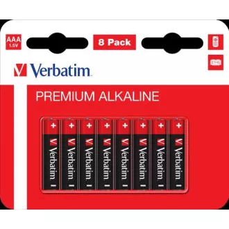 VERBATIM alkáli elemek AAA, 8 CSOMAG, LR03