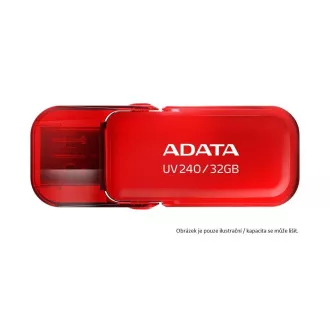 ADATA Flash Disk 16 GB UV240, USB 2.0 Dash Drive, piros ADATA Flash Disk 16 GB UV240, USB 2.0 Dash Drive, piros