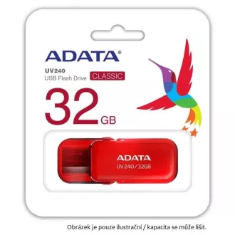 ADATA Flash Disk 16 GB UV240, USB 2.0 Dash Drive, piros ADATA Flash Disk 16 GB UV240, USB 2.0 Dash Drive, piros