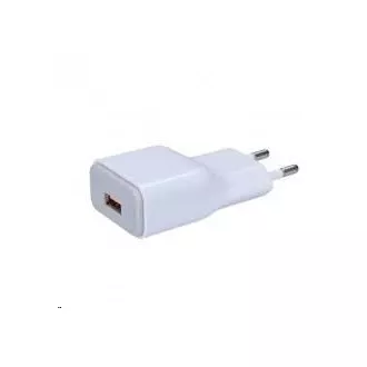 Solight USB töltőadapter, gyorstöltés: 1x USB Qualcomm, 5V2A / 9V1.5A / 12V1A, AC 230V, fehér-szürke