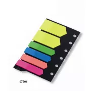 Öntapadós könyvjelzők PP nyíl 12x44mm és 46x25mm 5 neon színben 6x20 ív Concorde